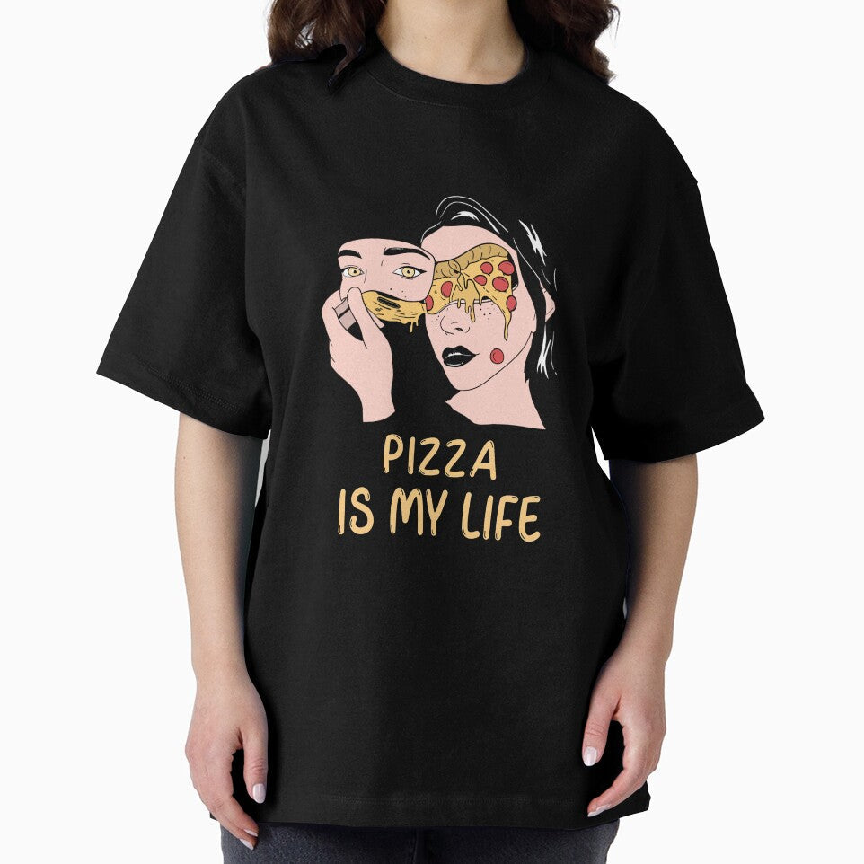 Pizza Is My Life (Face) by SacredsDesigns Unisex , , , Long Sleeve Tee
