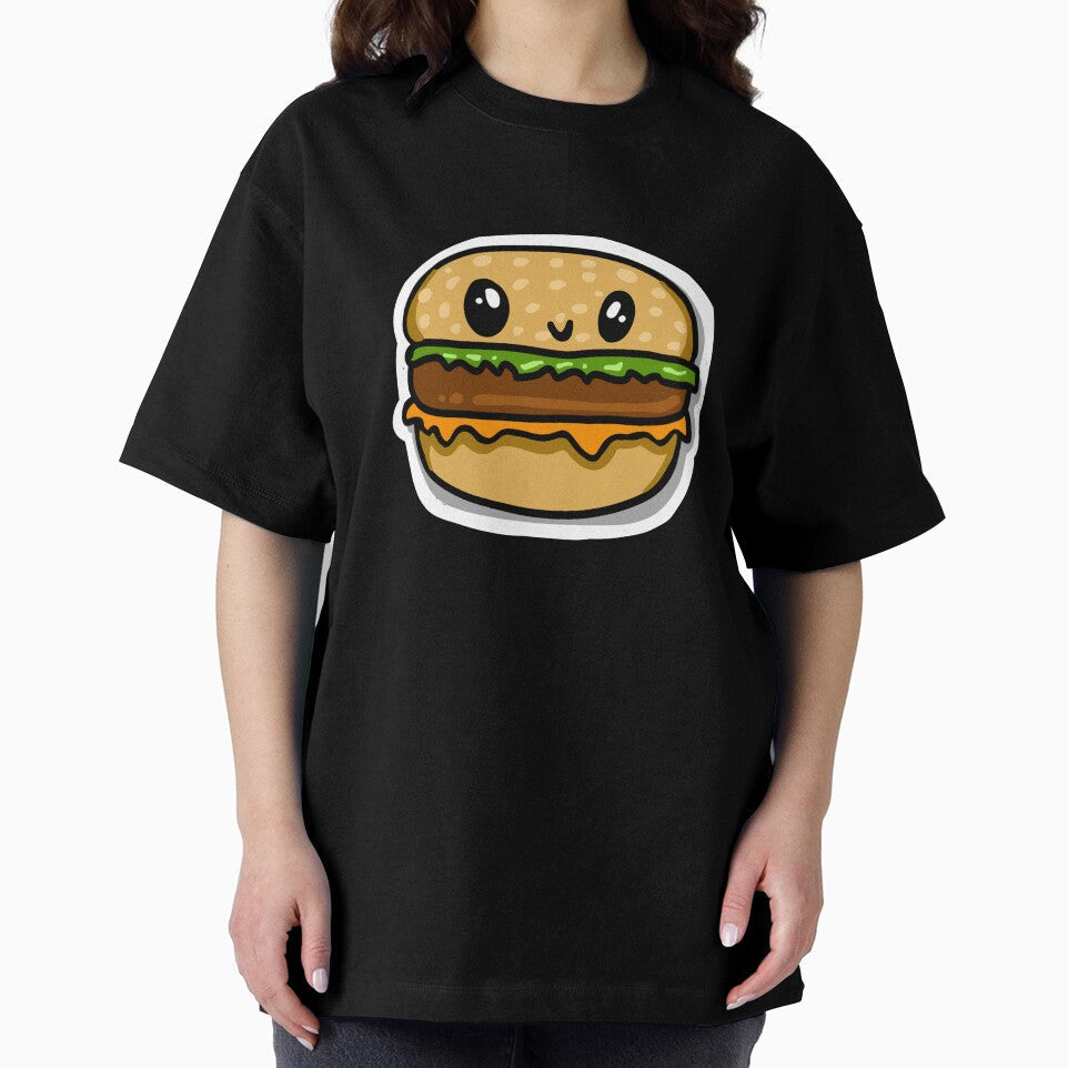 Cute kawaii burger fast food by sianelliot Unisex , , , Long Sleeve Tee