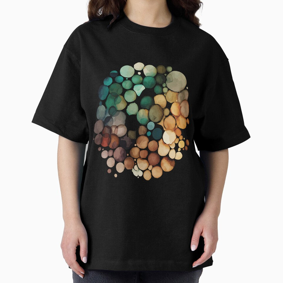 An Earth Tone Circle of Circles Watercolor design- Boho Chic Patterns by GVRDesign