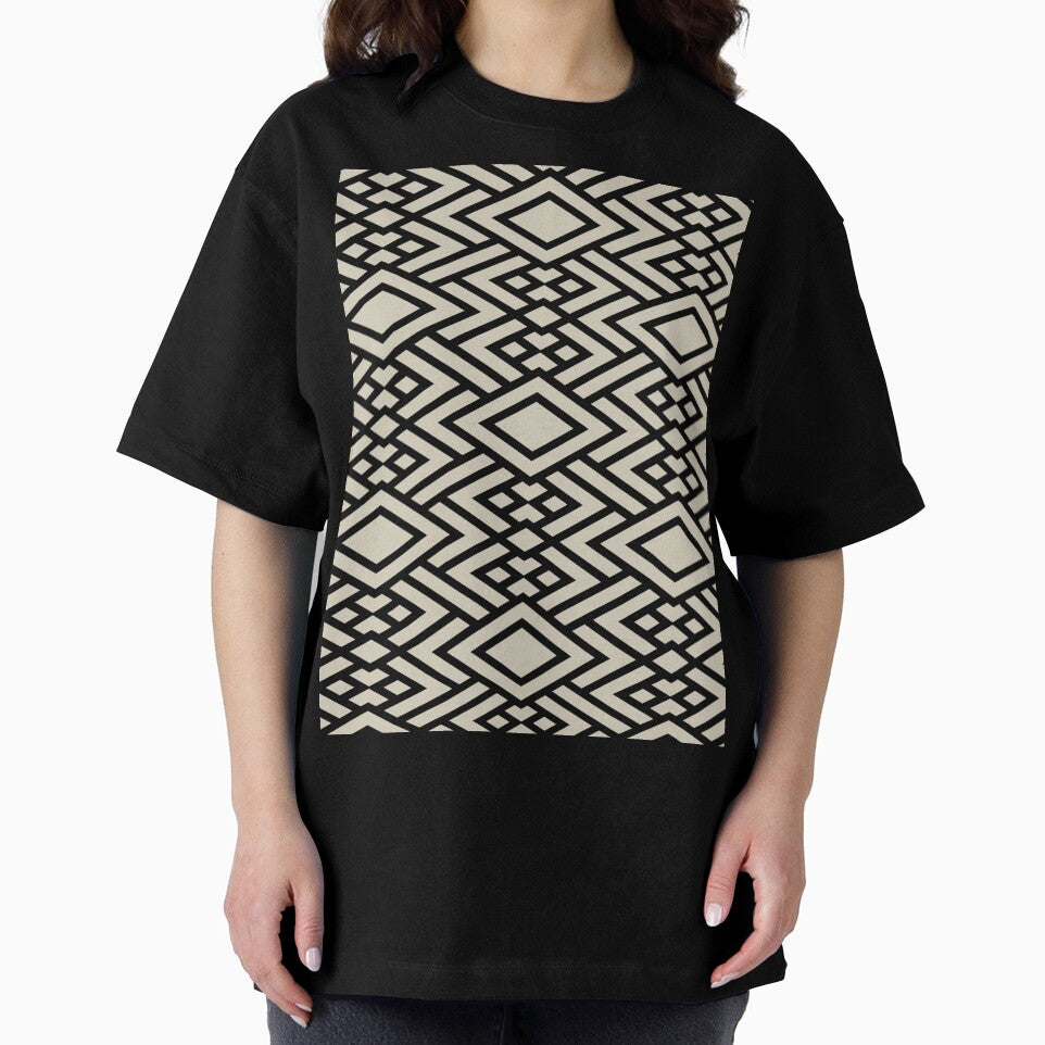 Beige and Black Geometric Art Deco Diamond Pattern Pairs HGTV 2022 Trending Color Canvas Tan HGSW4018 - Colour Trends - Hue - Shade by ColorOfTheYears