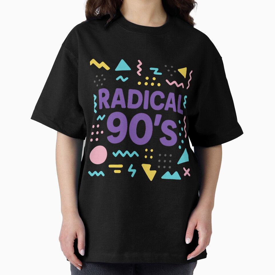Radical 90’s – Retro Memphis Design by AuuuStudio Unisex , , , Long Sleeve Tee