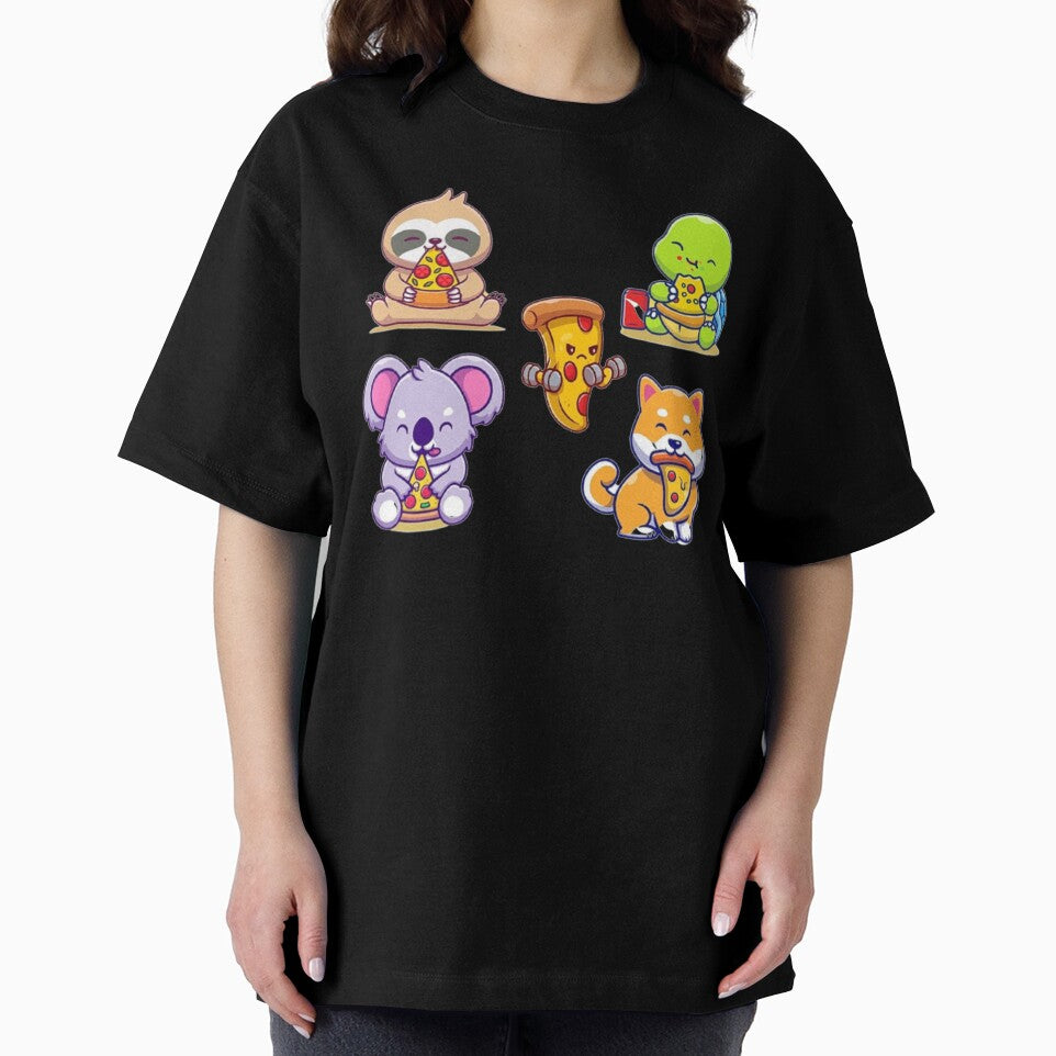 Eating Pizza by IshitaPoint Unisex , , , Long Sleeve Tee