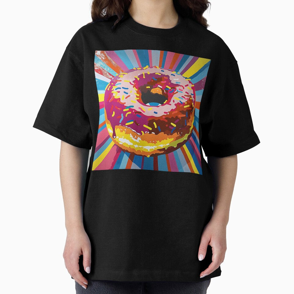 Iced Donut Pop Art 14 by AstroRisq Unisex , , , Long Sleeve Tee