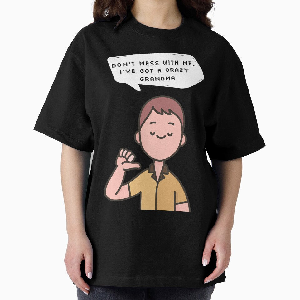 Don't mess with me, I've got a crazy grandma | Pixel Style by CircinusStore Unisex , , , Long Sleeve Tee