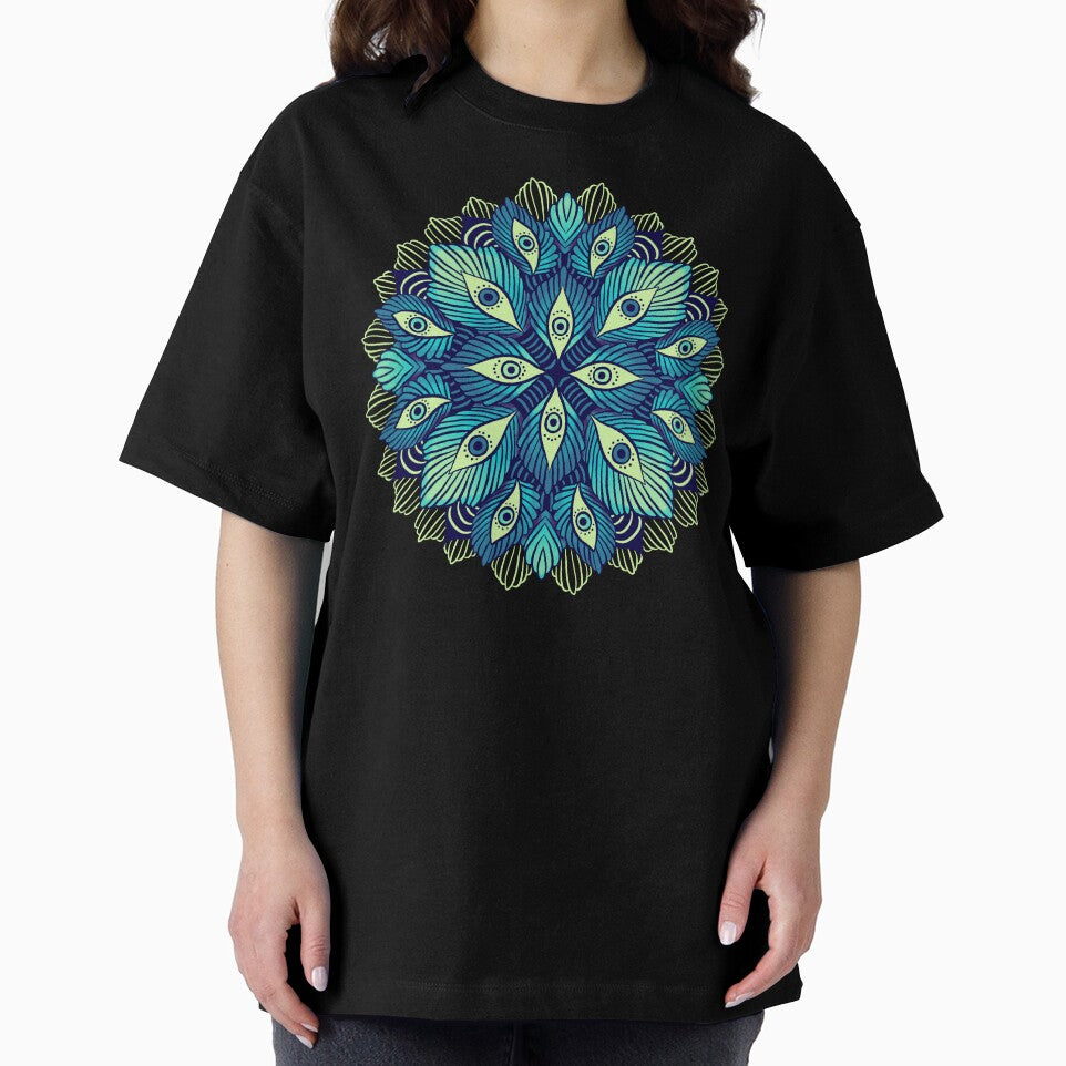 Mystical Eyes: Trippy Blue Spooky Floral Fantasy by Boriana Giormova