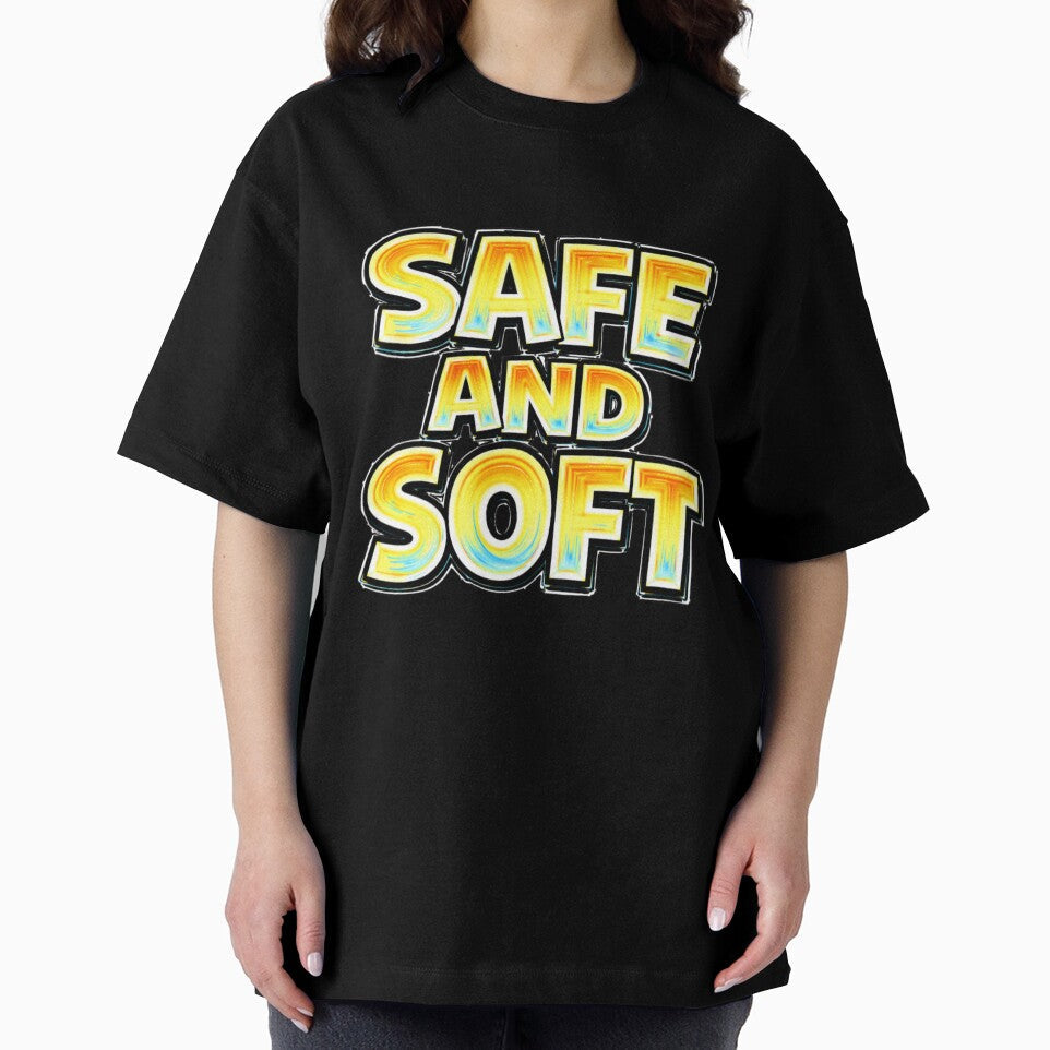 SAFE AND SOFT – hand drawn childlike typography by Mac Sketches Unisex , , , Long Sleeve Tee