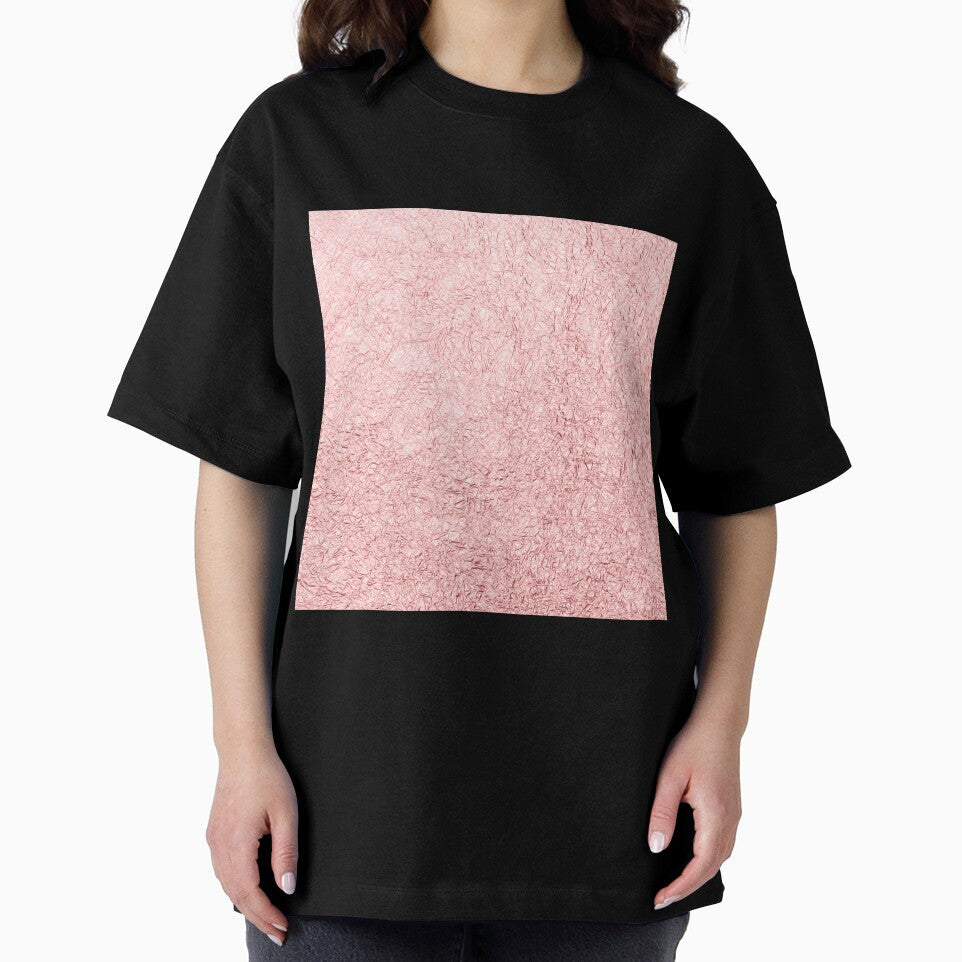 Blush Crumpled Pink Faux Metal by MysticMarble Unisex , , , Long Sleeve Tee