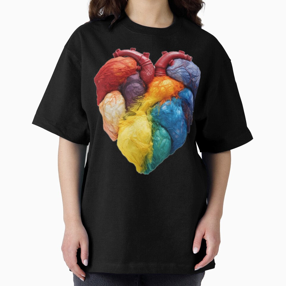 Cotton Candy Heart by Midsized King Unisex , , , Long Sleeve Tee