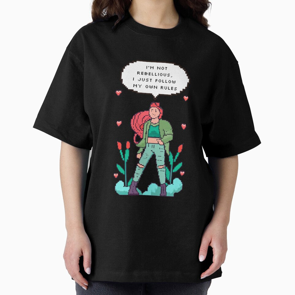 I'm not rebellious, I just follow my own rules | Pixel Style by CircinusStore Unisex , , , Long Sleeve Tee