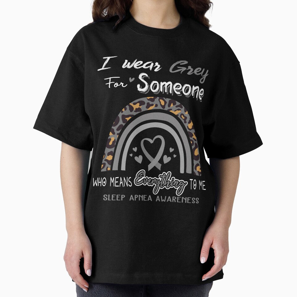 Sleep Apnea Awareness I Wear Grey for Someone Who Means Everything To Me by GennieShop Unisex , , , Long Sleeve Tee
