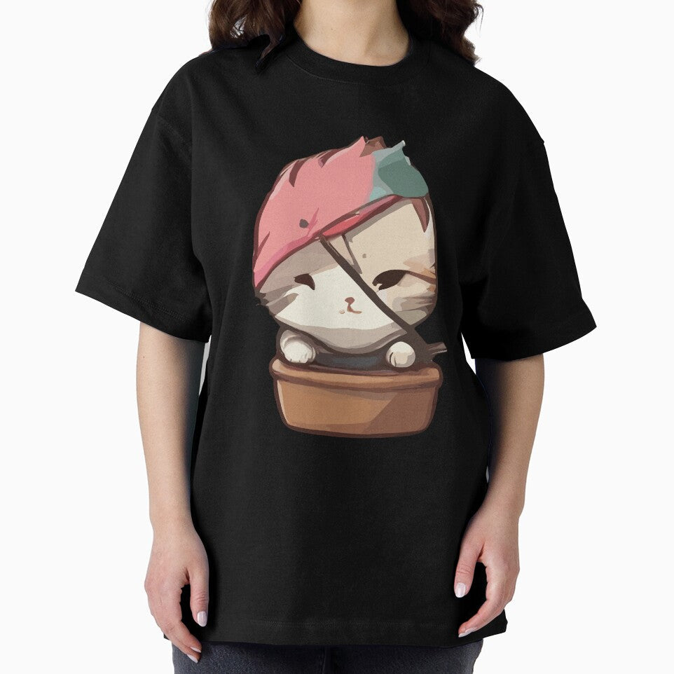 cute kawaii ninja cat with cute face by DunuStore Unisex , , , Long Sleeve Tee