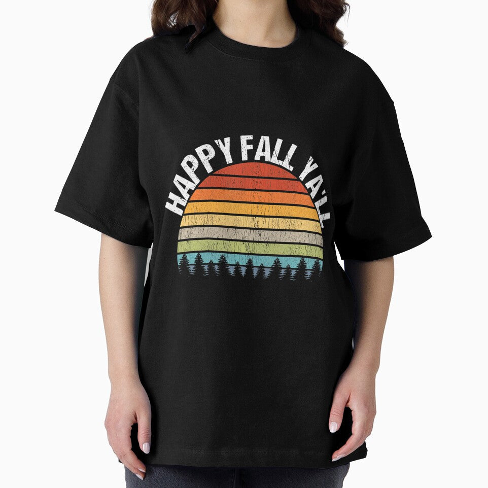 Stylish Autumn Gifts Happy Fall Ya'll by ralicalehihie Unisex , , , Long Sleeve Tee