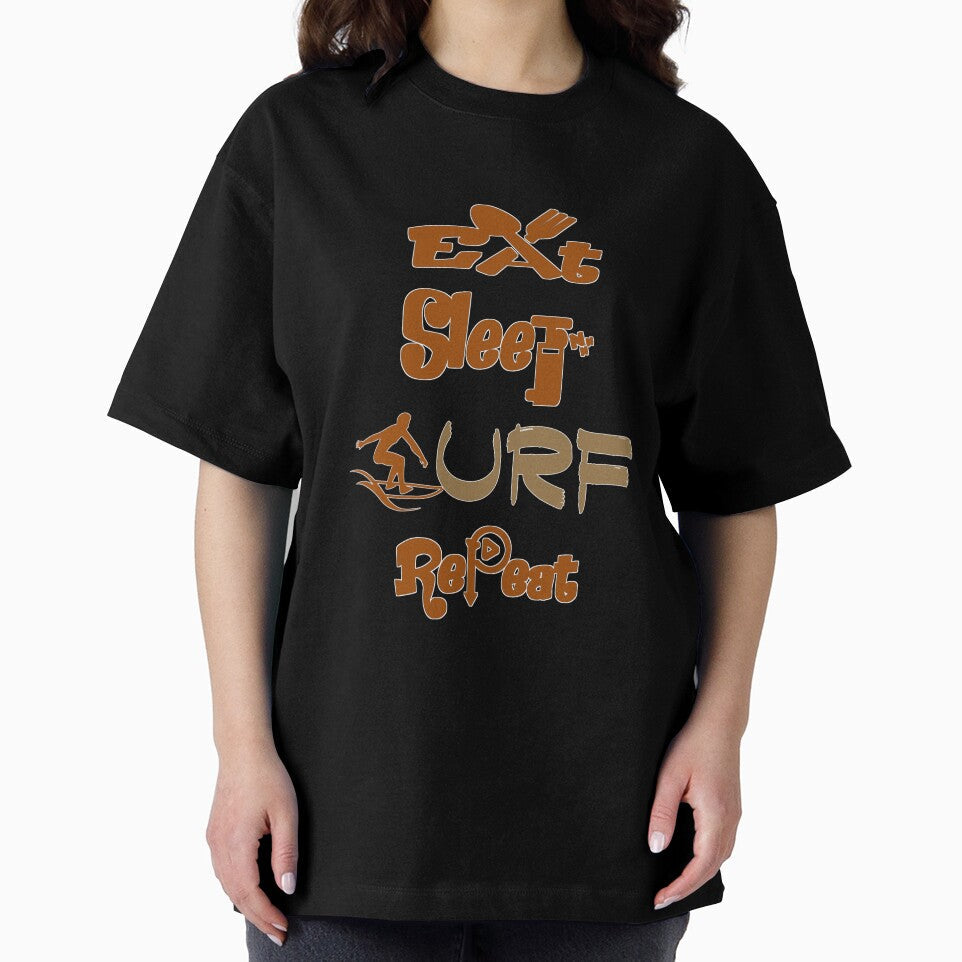 Eat sleep surf repeat, by Chakilogy Unisex , , , Long Sleeve Tee