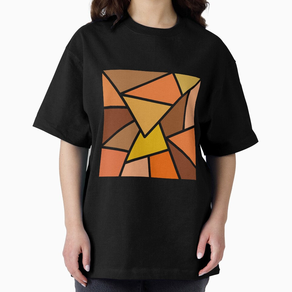 Geometric Stained Glass In Neutral Tones by Gsallicat