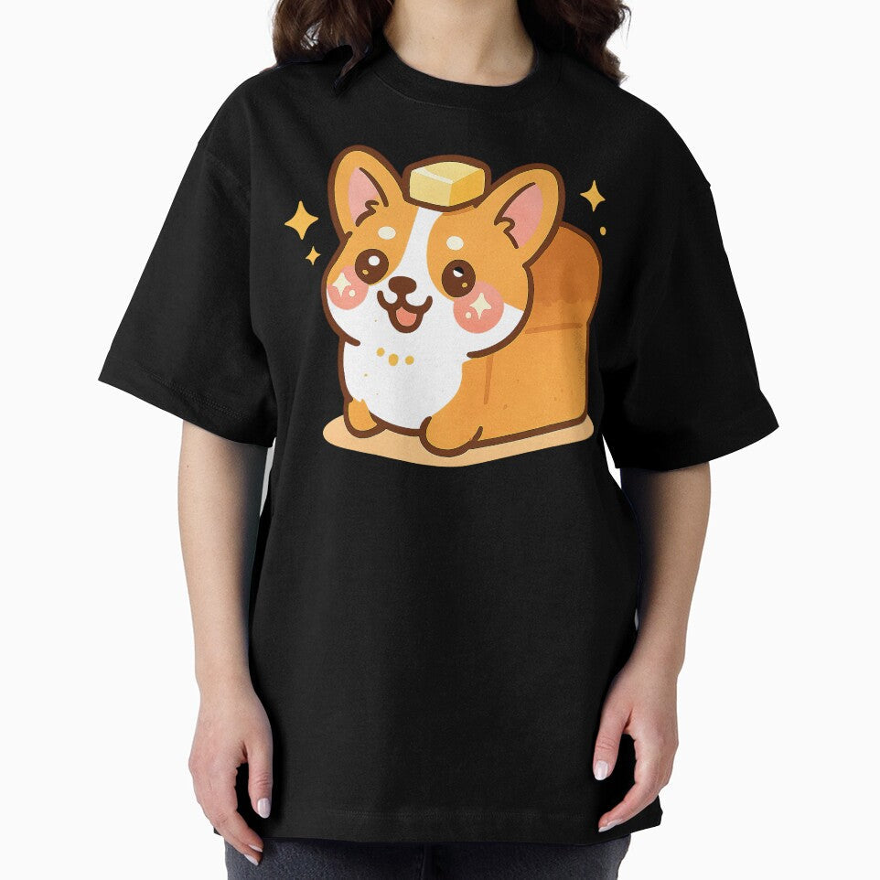 Cute Kawaii Corgi, Bread Loaf Corgi, Kawaii Corgi by graphic-genie Unisex , , , Long Sleeve Tee