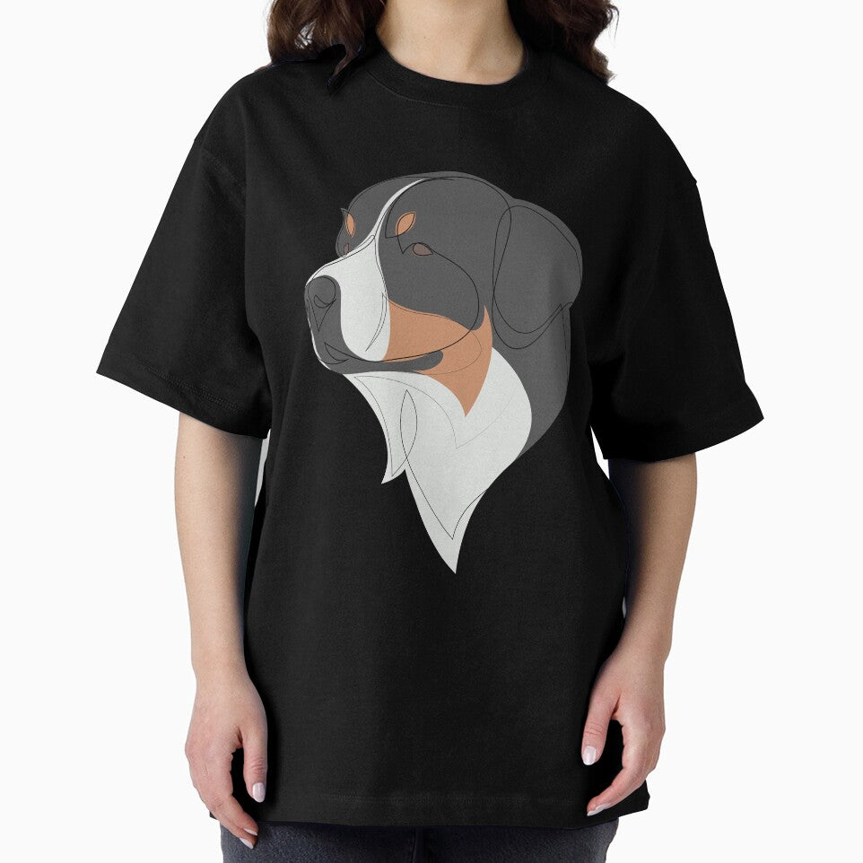 Bernese Mountain Dog - continuous line by addillum