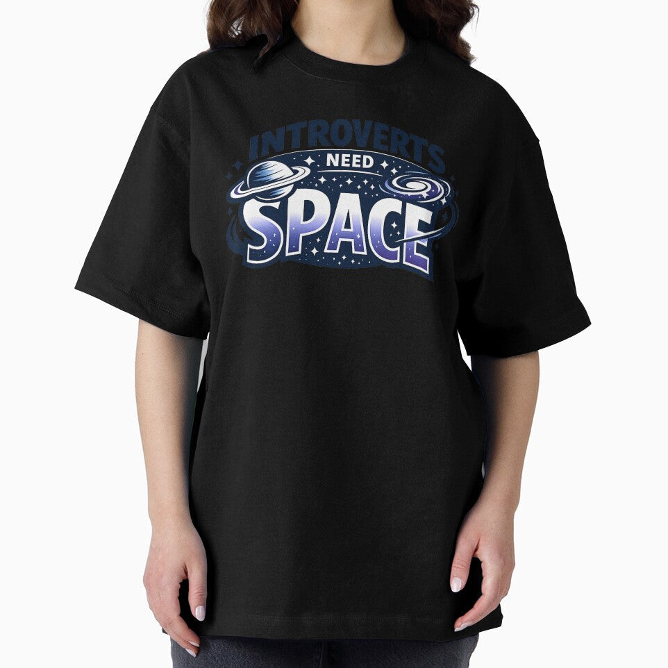 Introverts Need Space Funny Introvert Humor Antisocial Meme Sticker by Nubrixa-Studio Unisex , , , Long Sleeve Tee
