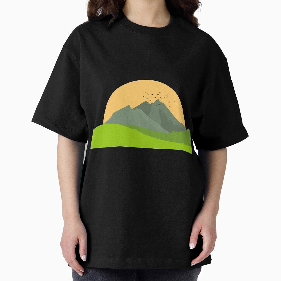 mountain plain sun birds by AA-designstore Unisex , , , Long Sleeve Tee