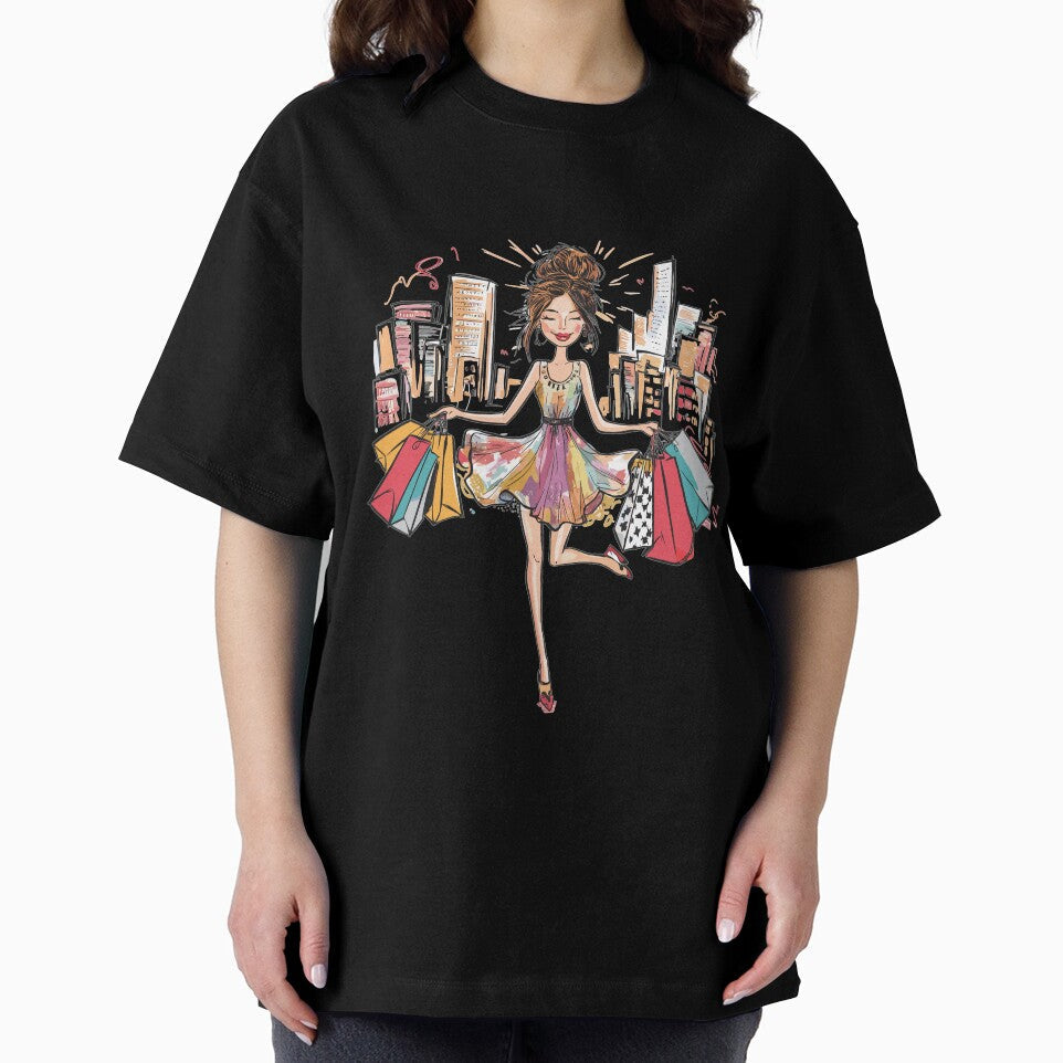 The Chic Shopaholic Girl by JPees Unisex , , , Long Sleeve Tee