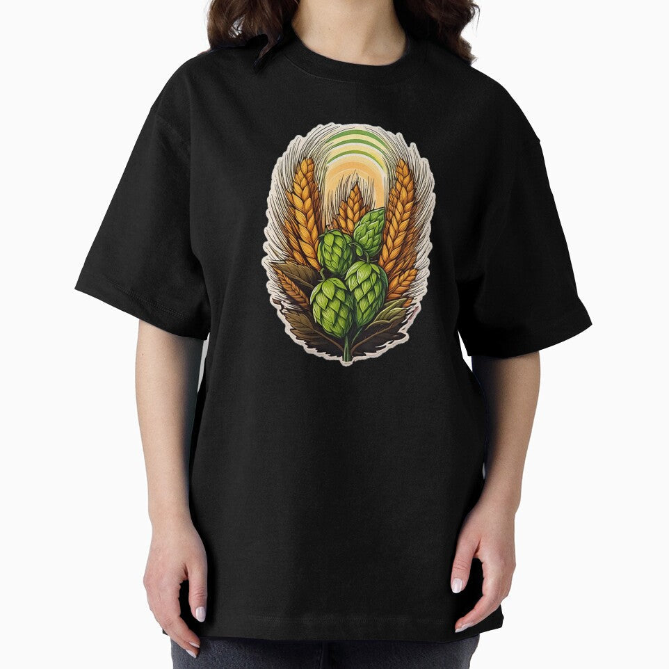 Beer Brewing - Hops Wheat barley - Home Brew by CattlettArt Unisex , , , Long Sleeve Tee