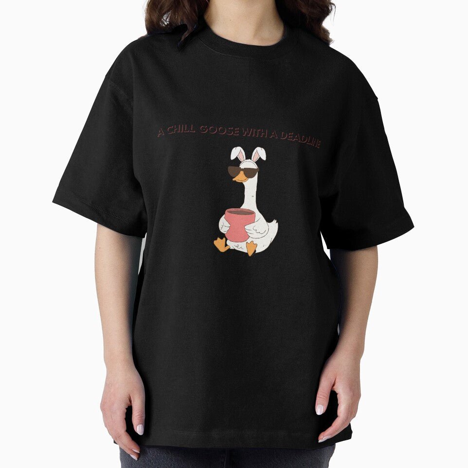 chill goose with a deadline by AtMissSaa’s Unisex , , , Long Sleeve Tee