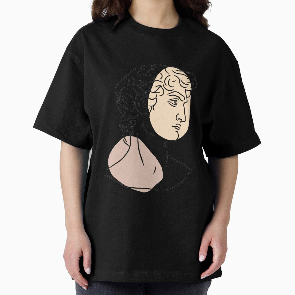 Ancient Greek Statue David Line Art. Male figure. Line portrait by smotrivnebo
