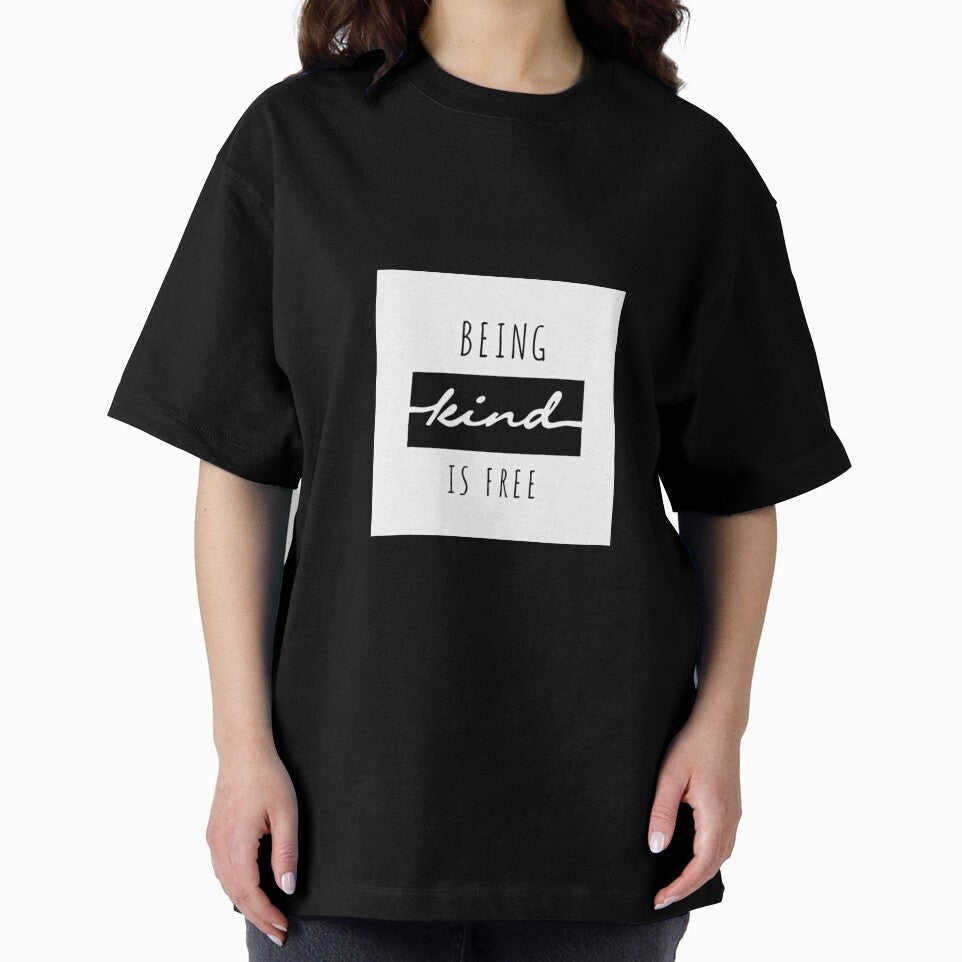 Being Kind Is Free – Minimalist Message Tee by cosmos4urlife Unisex , , , Long Sleeve Tee