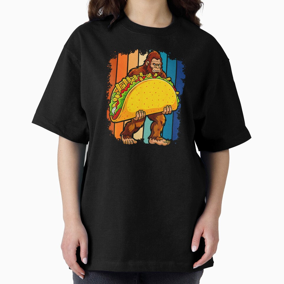 Bigfoot Carrying Taco Funny Cinco De Mayo by Le7yaStore