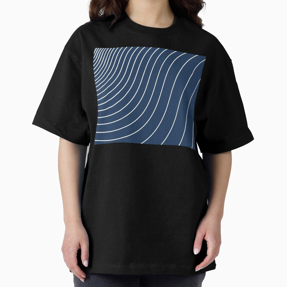 Mid century modern wave in blue by CherieTree