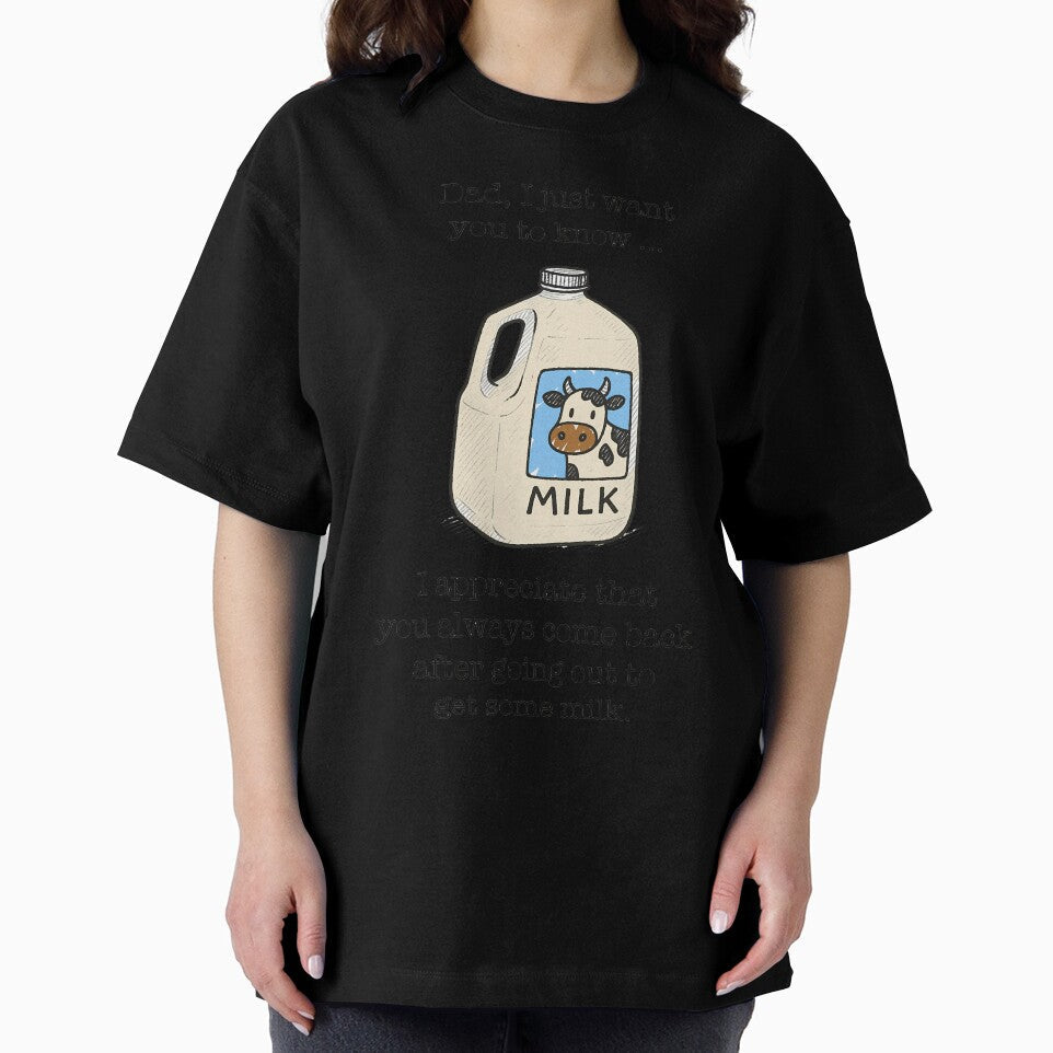 Funny Dad Milk Joke by sanasoniro Unisex , , , Long Sleeve Tee