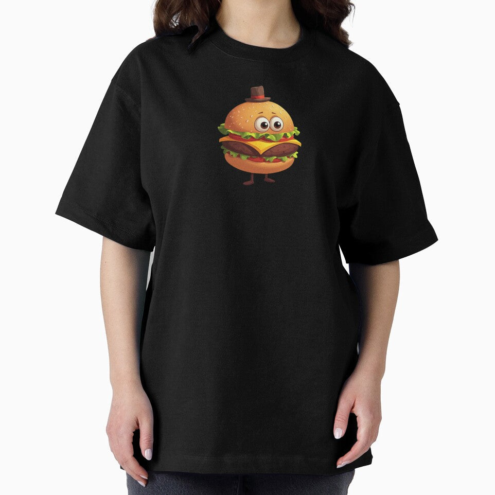 Burger - Funny burger cartoon by Luisshopp Unisex , , , Long Sleeve Tee