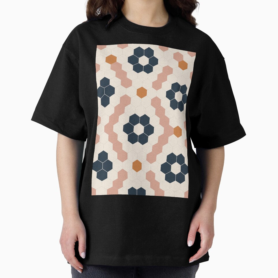 Vintage Hex Tile Pattern in Earth Tones by weirdfishes123