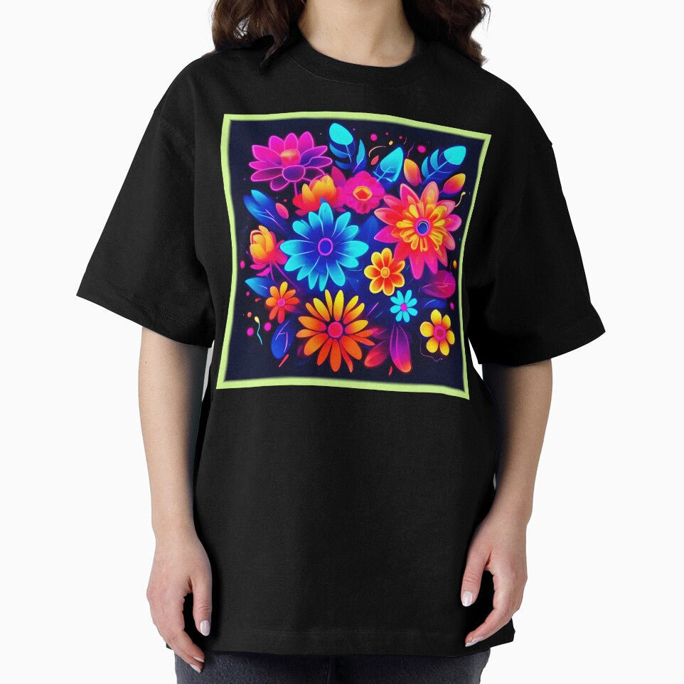 Vibrant Neon Floral Art by Health And Fitness Posts e-Store
