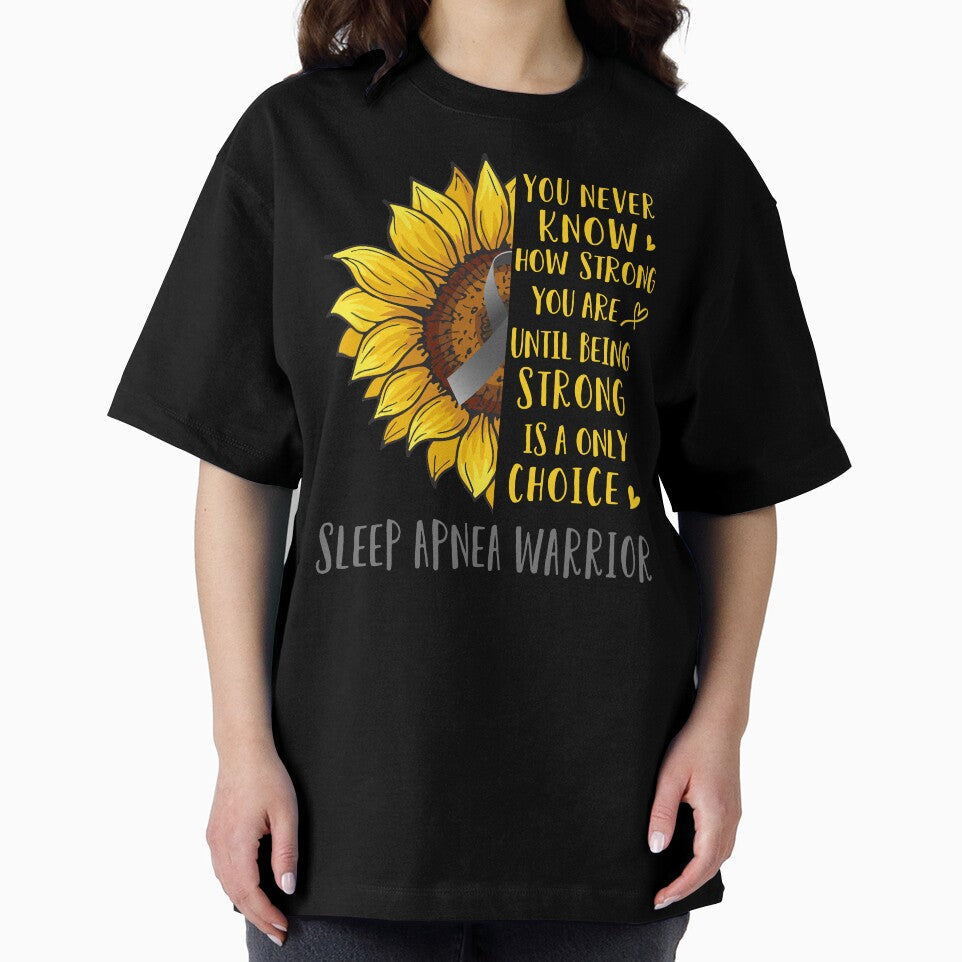 Sunflower You Never Know How Strong You Are Sleep Apnea Warrior by rechardtee Unisex , , , Long Sleeve Tee