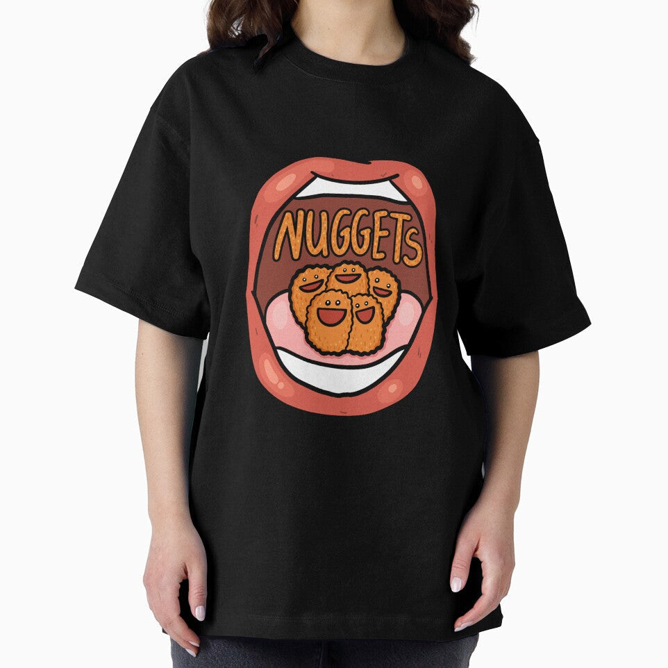 Fast Food Lover, Chicken nuggets in your mouth by bubboboon Unisex , , , Long Sleeve Tee