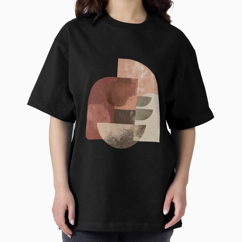 Abstract geometric boho shapes in earth tones – minimalist artwork by Meiersbeste