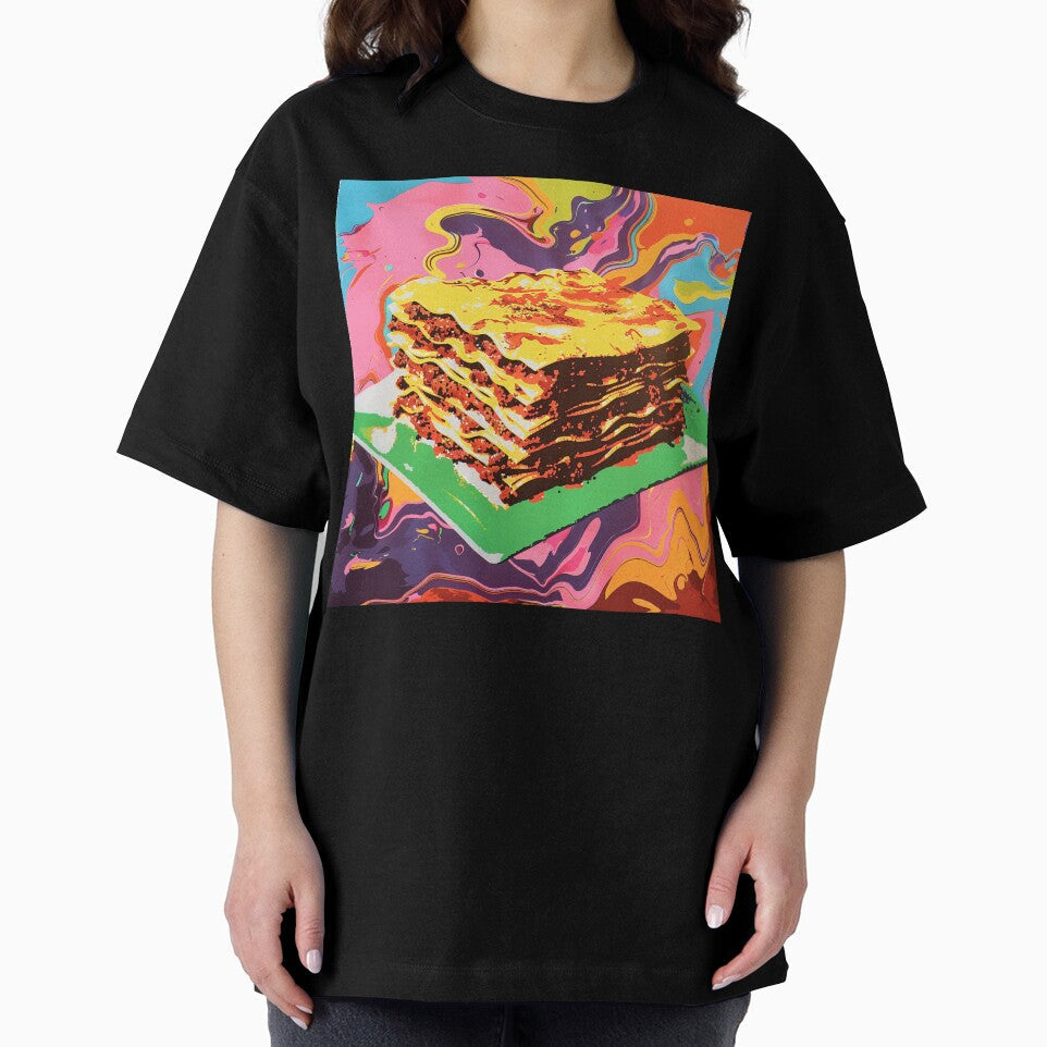 Lasagna Pop Art 6 by AstroRisq Unisex , , , Long Sleeve Tee