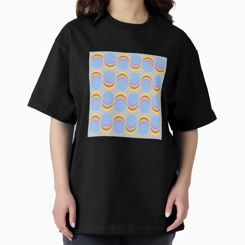 Light hues of color on overlapping circles against a light grey background by ThisNThatImages