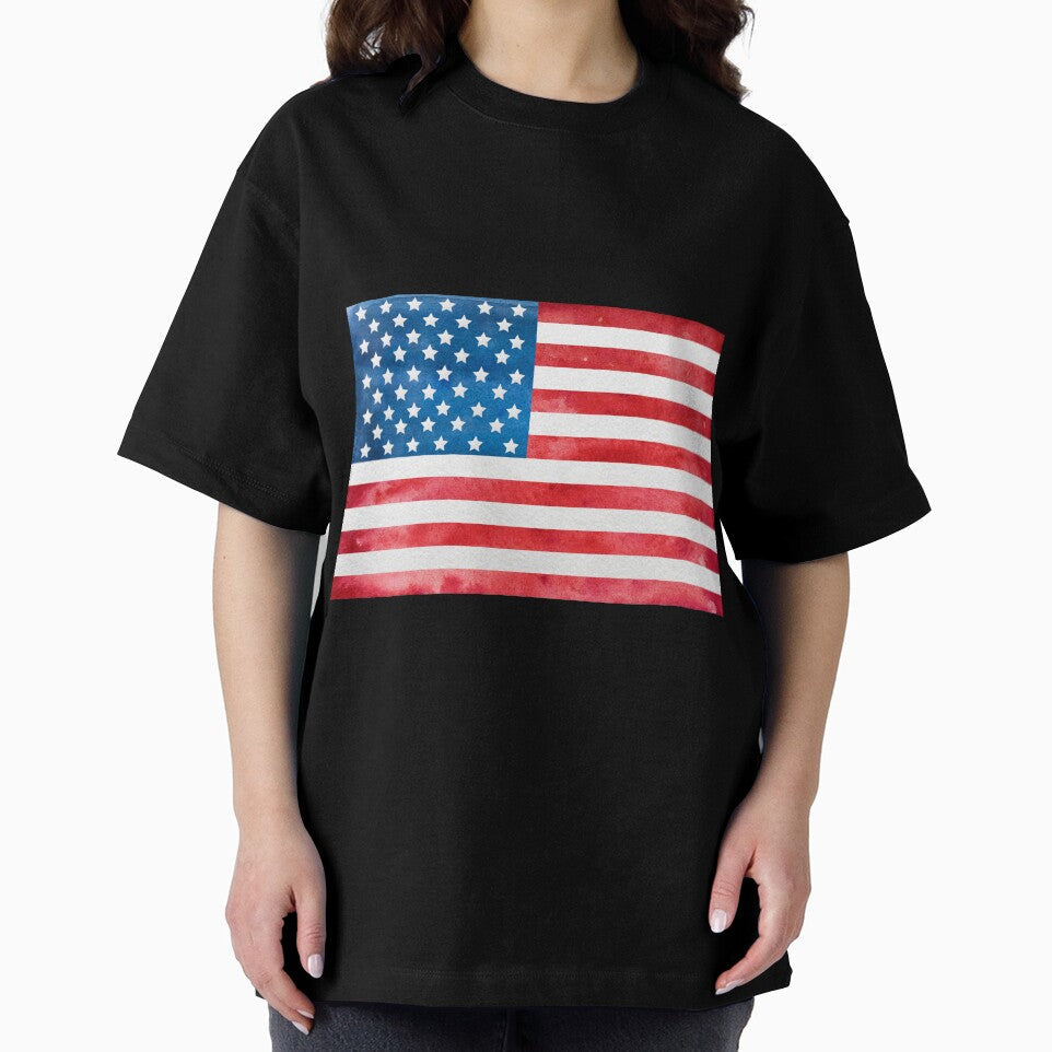 usa flag for independant day or to wear daily by mimi-designer Unisex , , , Long Sleeve Tee