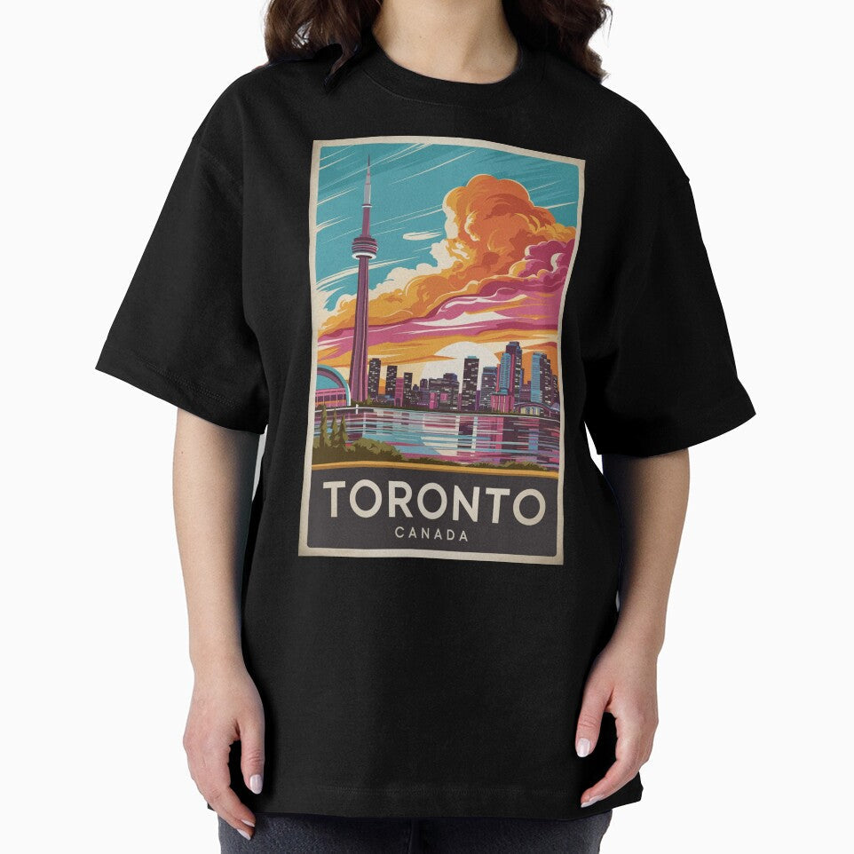 Toronto Vintage Travel Poster by TravelerRat Unisex , , , Long Sleeve Tee