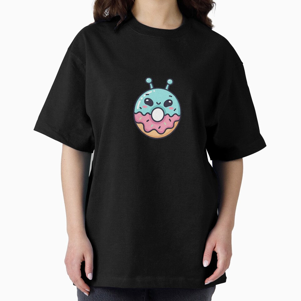 whimsical donut character with pink and blue frosting and sprinkles by VerizalShop Unisex , , , Long Sleeve Tee