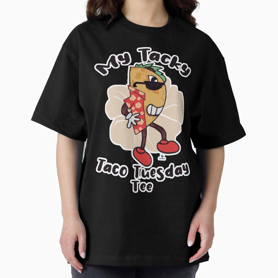 Tacky Taco Funny Cartoon Art by mytshirtfort Unisex , , , Long Sleeve Tee