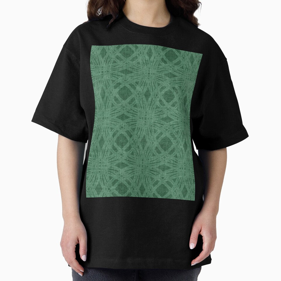 Simple Circles on Coarse Linen in Soft Moss Green by micklyn