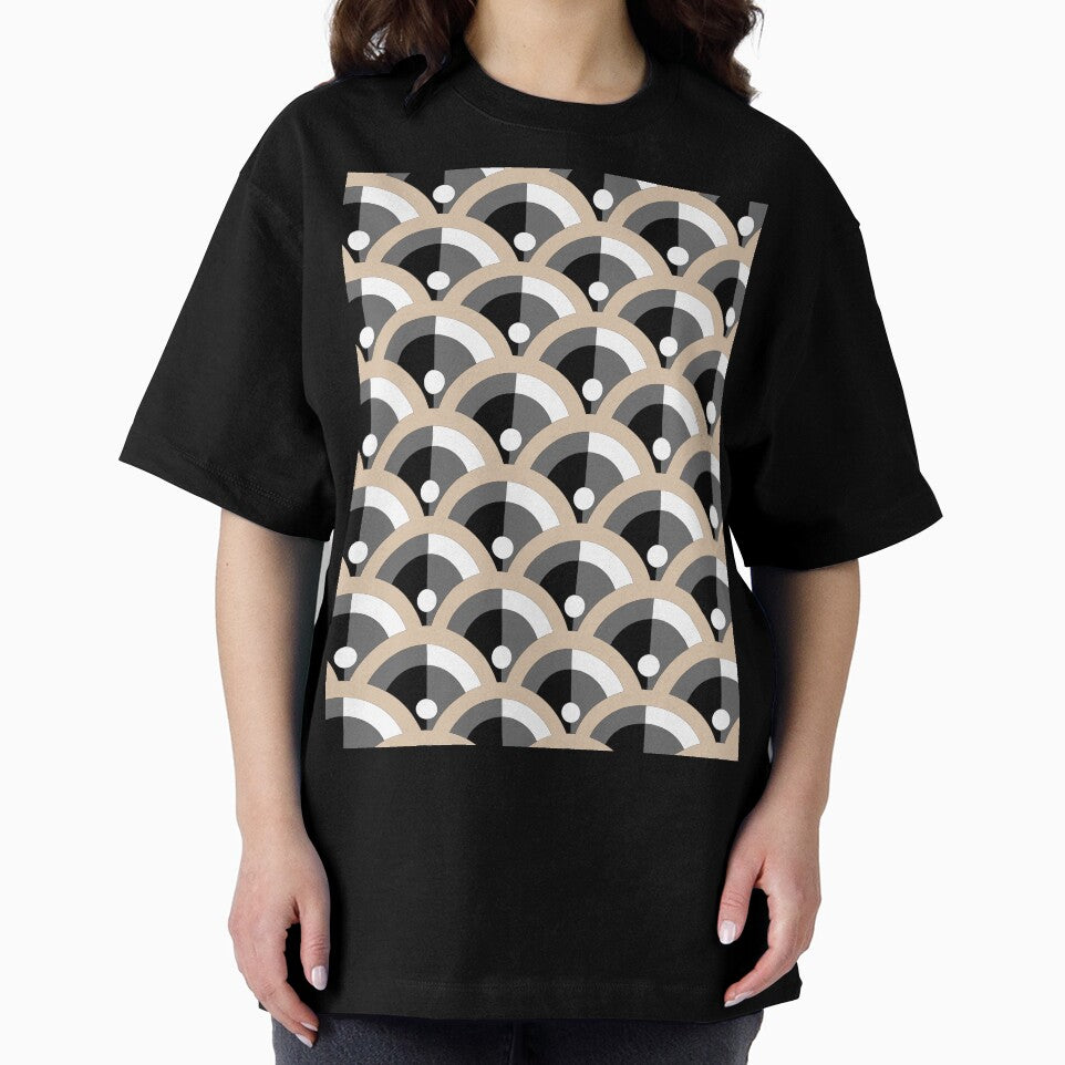 Brown Black White Scallop Polka Dot Pattern Pairs DE 2022 Trending Color Cliff's View DEC720 by ColorOfTheYears