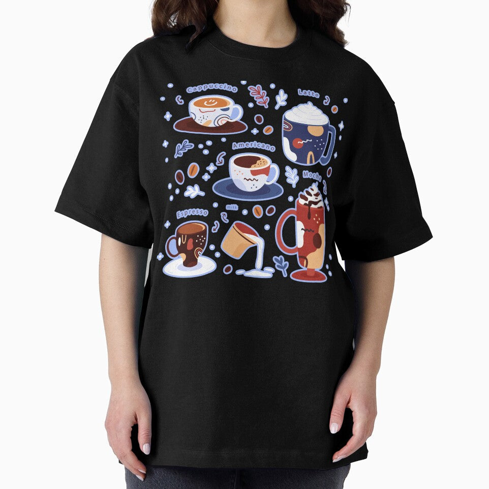 Varian Cofee Cup Collage by Farra6541Store Unisex , , , Long Sleeve Tee
