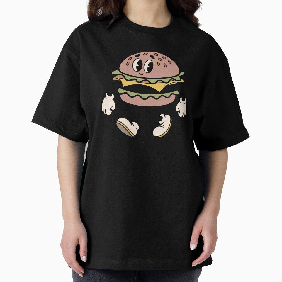 Retro Cartoon Burger by thirdattemptt Unisex , , , Long Sleeve Tee