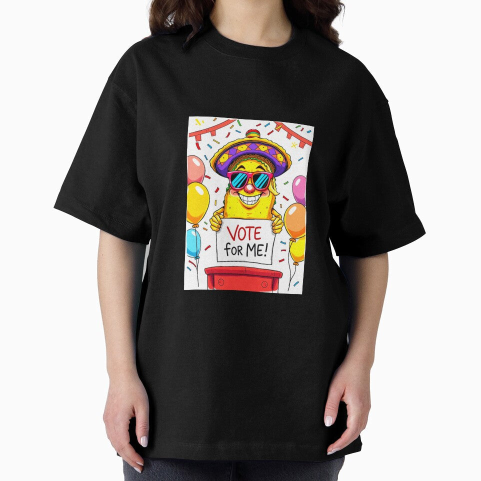 Vote for a Taco - Funny Meme Design by Earth Nature Creations Unisex , , , Long Sleeve Tee