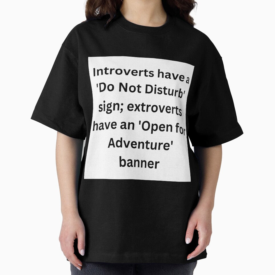 Introverts have a 'Do Not Disturb' sign; extroverts have an 'Open for Adventure' banner. by StickerguyYYY