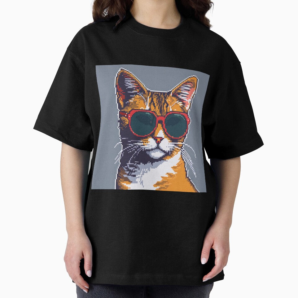 Pixel Cat by Planetporridge Unisex , , , Long Sleeve Tee