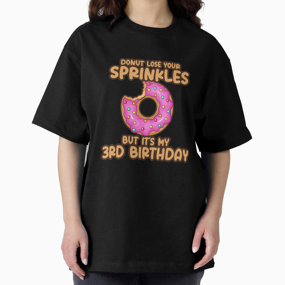 Donut Lose Your Sprinkles 3rd Birthday by SwankyFine Unisex , , , Long Sleeve Tee